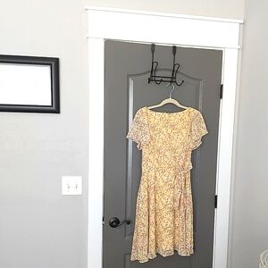 Nicole Miller Floral Cream Midi Dress